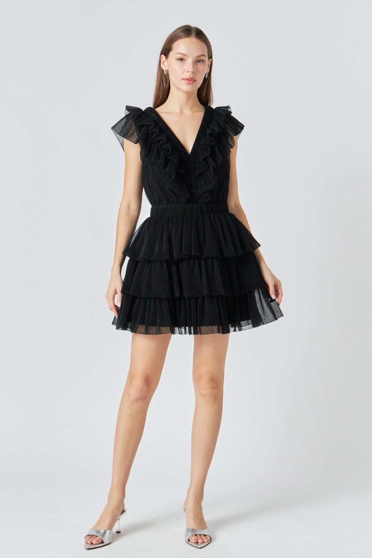 ENDLESS ROSE - Endless Rose - Tulle Ruffle Tiered Mini Dress - DRESSES available at Objectrare