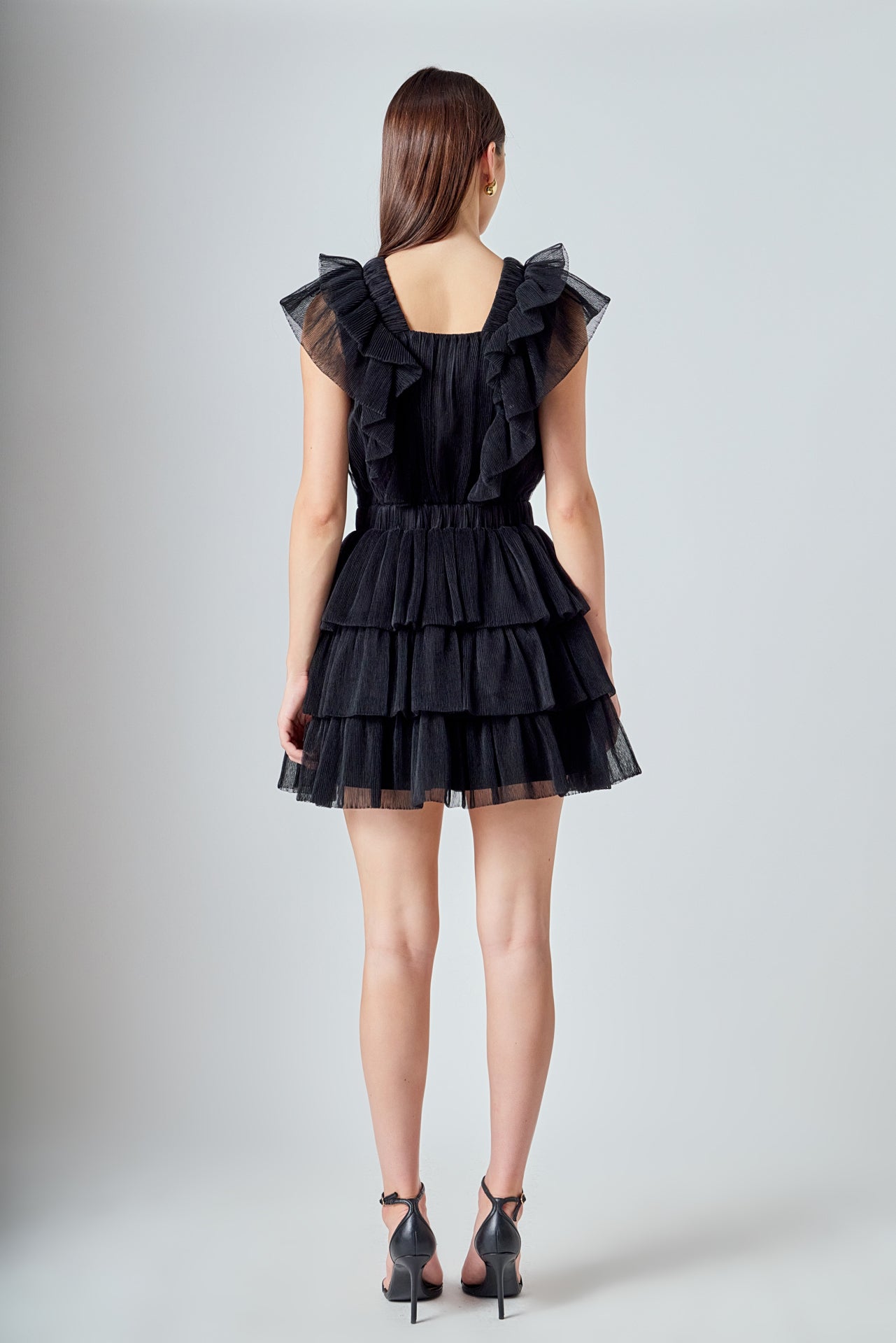 ENDLESS ROSE - Tulle Ruffle Tiered Mini Dress - DRESSES available at Objectrare
