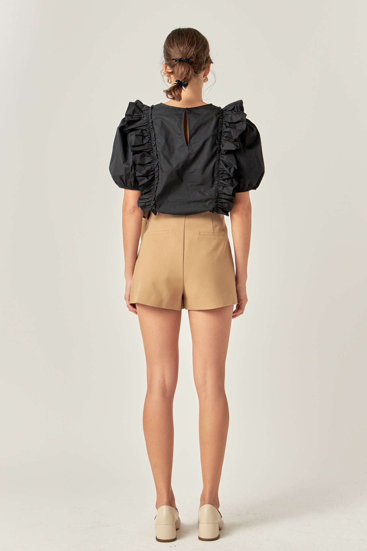 ENGLISH FACTORY - Tied Strap Mini Skort - SKORTS available at Objectrare