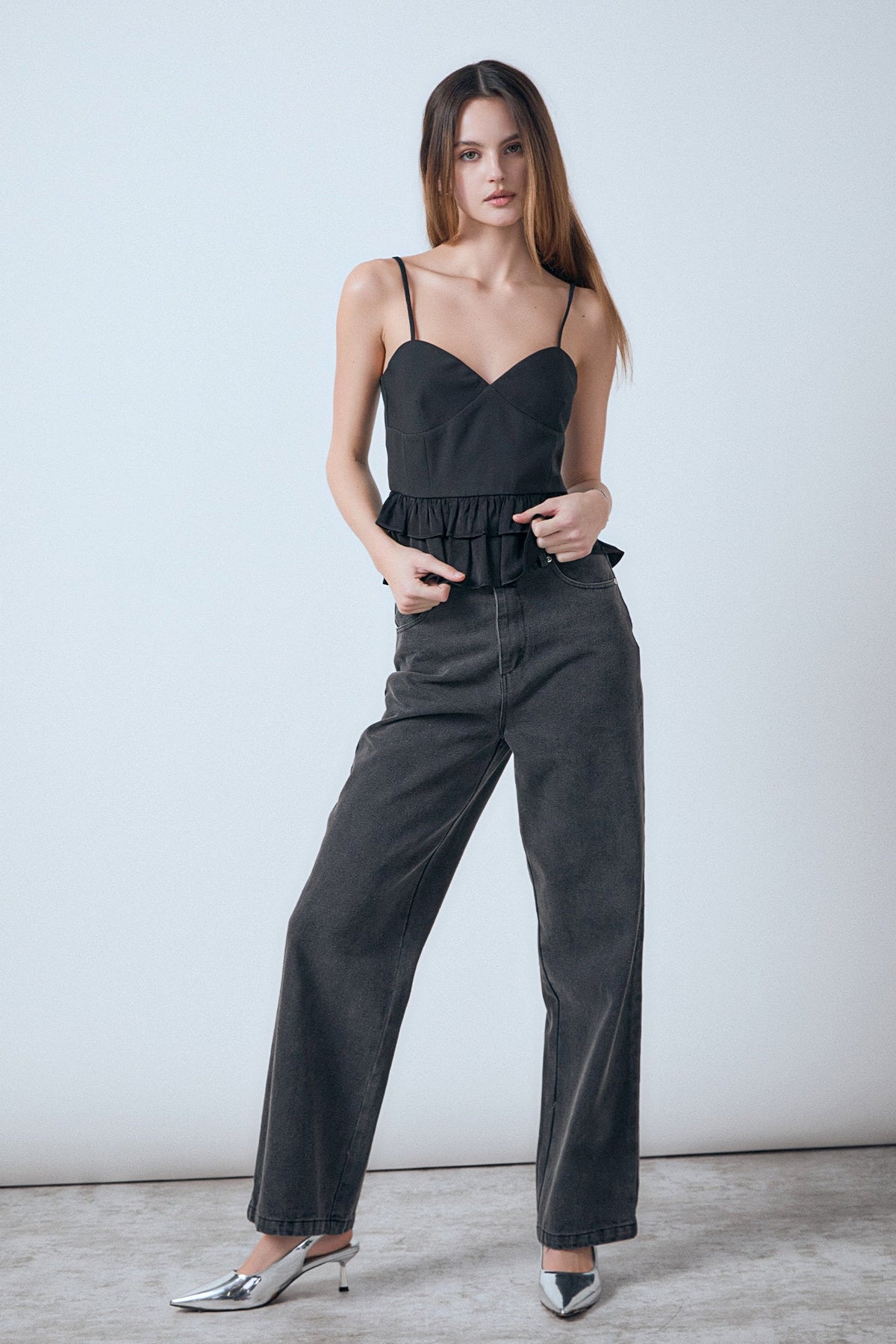 ENDLESS ROSE - Mixed Media Layered Top - TOPS available at Objectrare