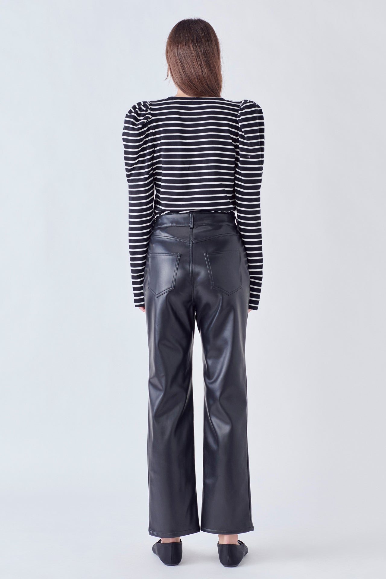 ENGLISH FACTORY - Classic Stripe Puff Sleeve Tee - TOPS available at Objectrare