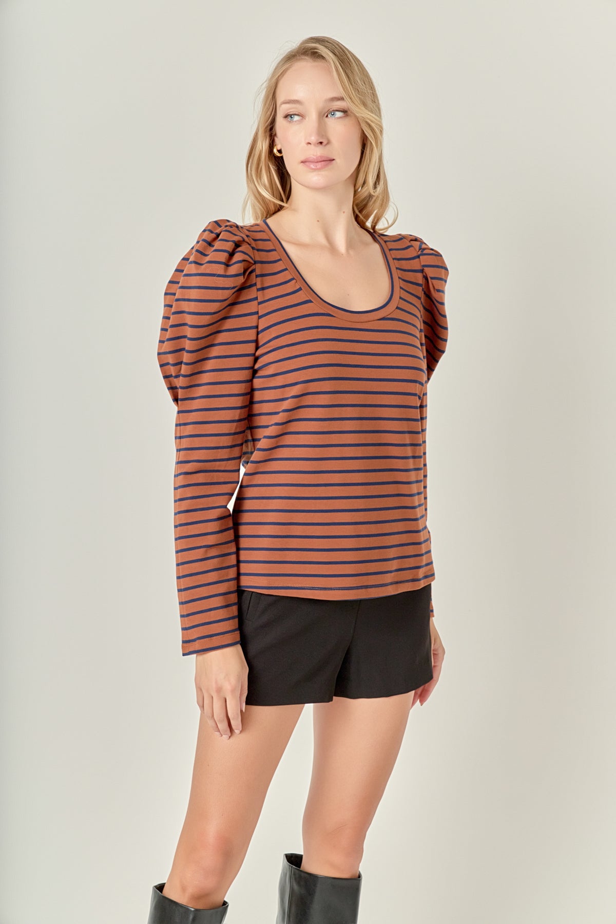 ENGLISH FACTORY - Puff Sleeve Knit Top - TOPS available at Objectrare