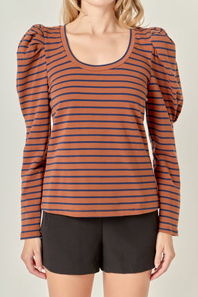 ENGLISH FACTORY - Puff Sleeve Knit Top - TOPS available at Objectrare