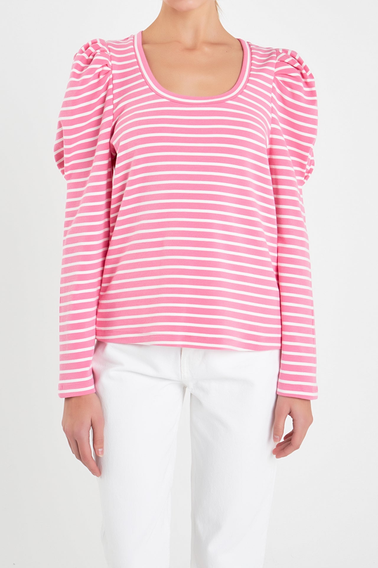 ENGLISH FACTORY - Puff Sleeve Knit Top - TOPS available at Objectrare