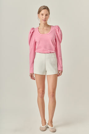 ENGLISH FACTORY - Puff Sleeve Knit Top - TOPS available at Objectrare