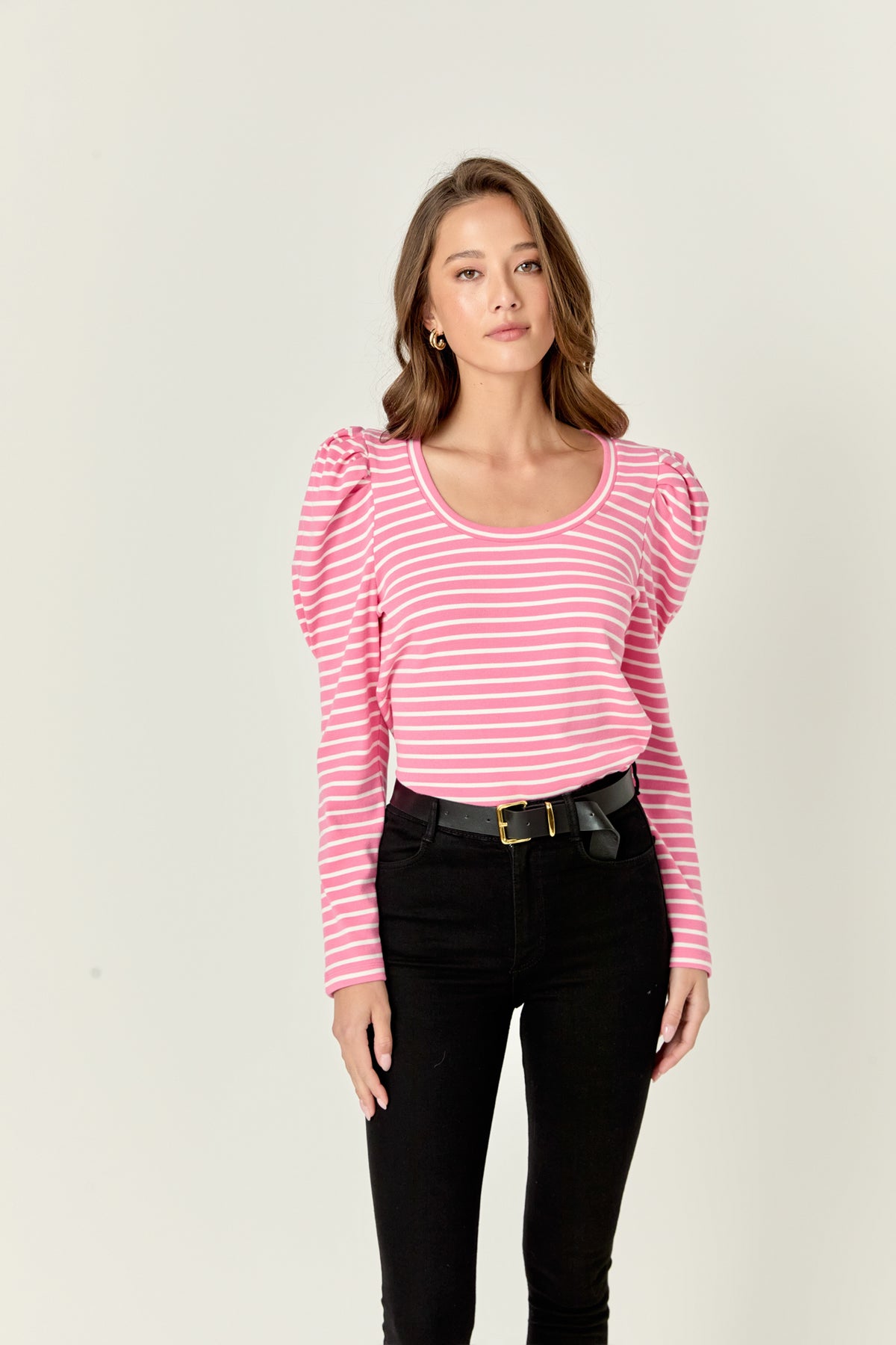 ENGLISH FACTORY - English Factory - Puff Sleeve Knit Top - TOPS available at Objectrare