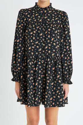ENGLISH FACTORY - Floral Tiered Mini Dress - DRESSES available at Objectrare