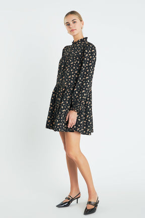 ENGLISH FACTORY - Floral Tiered Mini Dress - DRESSES available at Objectrare