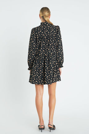 ENGLISH FACTORY - Floral Tiered Mini Dress - DRESSES available at Objectrare