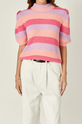 ENGLISH FACTORY - English Factory - Stripe Mockneck Sweater - SWEATERS & KNITS available at Objectrare