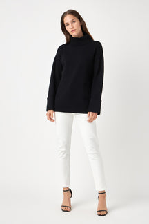 ENGLISH FACTORY - Turtle Neck Sweater - SWEATERS & KNITS available at Objectrare