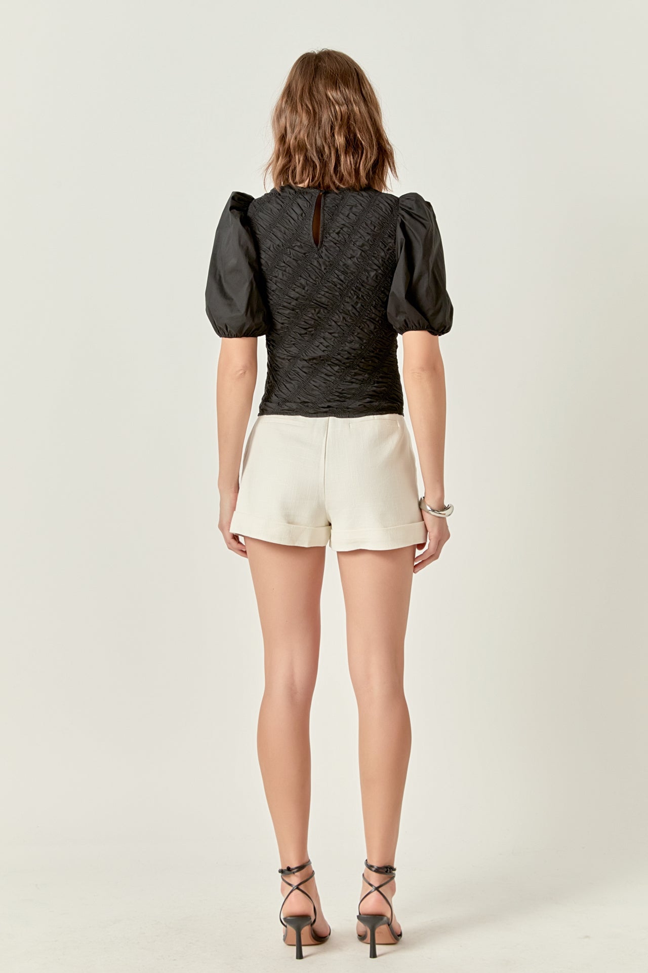 ENGLISH FACTORY - Asymmetrical Smocked Top - TOPS available at Objectrare