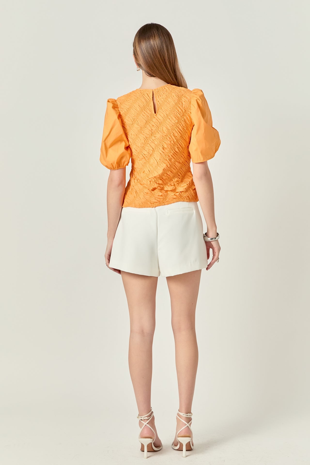 ENGLISH FACTORY - Asymmetrical Smocked Top - TOPS available at Objectrare