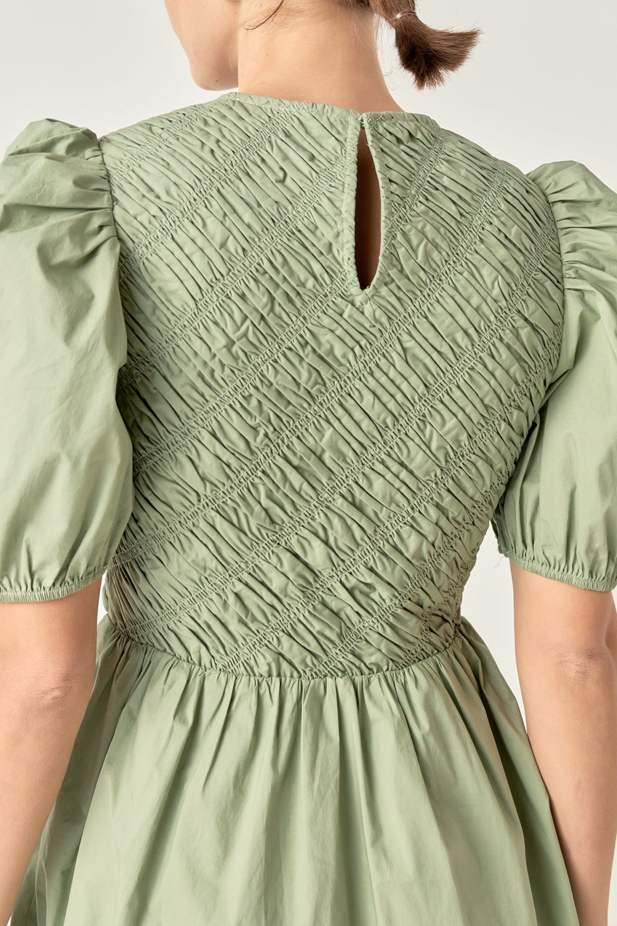 ENGLISH FACTORY - Asymmetrical Smocked Mini Dress - DRESSES available at Objectrare