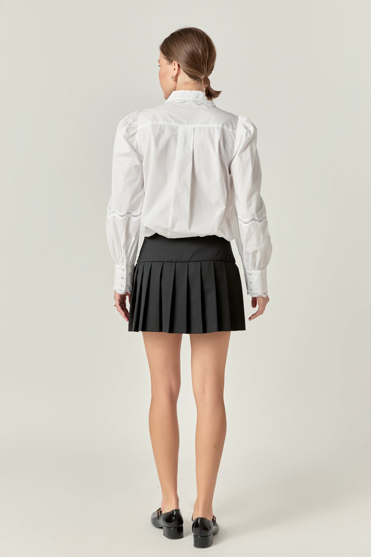 ENGLISH FACTORY - English Factory - Pleats Detailed Mini Skort - SKORTS available at Objectrare