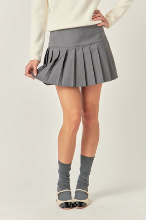 Pleats Detailed Mini Skort