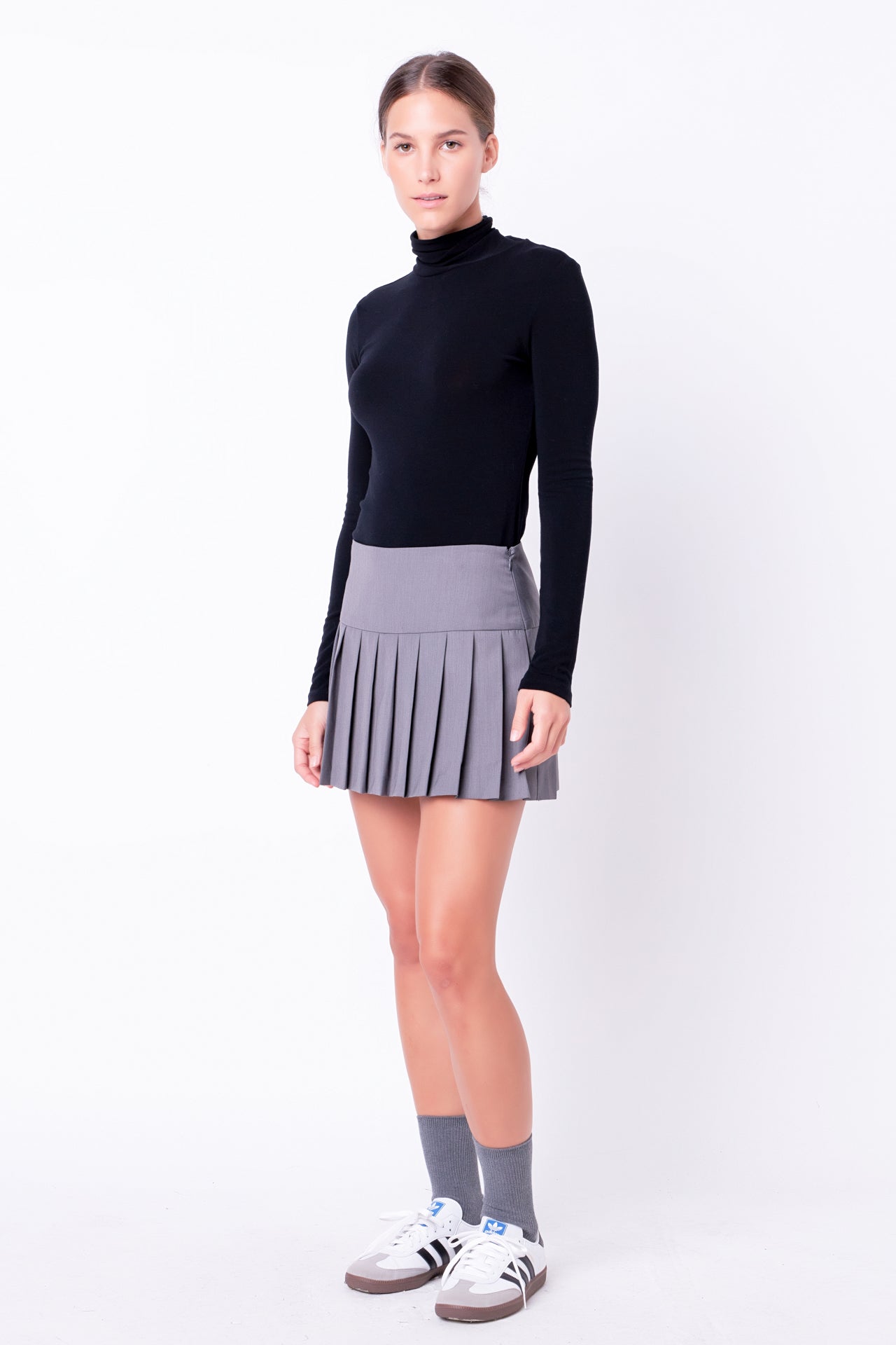 ENGLISH FACTORY - Pleats Detailed Mini Skort - SKORTS available at Objectrare
