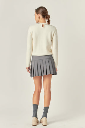 ENGLISH FACTORY - Pleats Detailed Mini Skort - SKORTS available at Objectrare