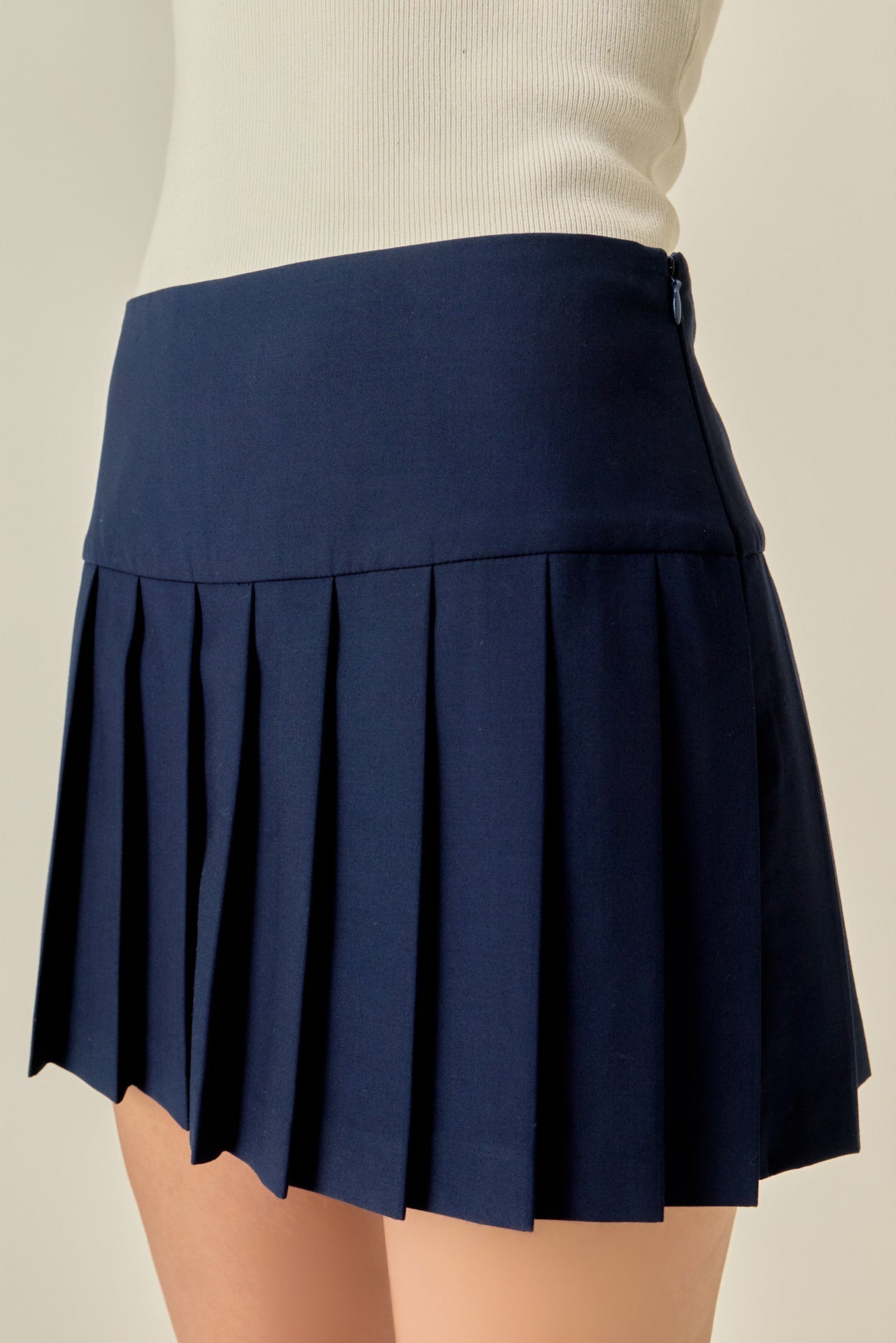 ENGLISH FACTORY - Pleats Detailed Mini Skort - SKORTS available at Objectrare