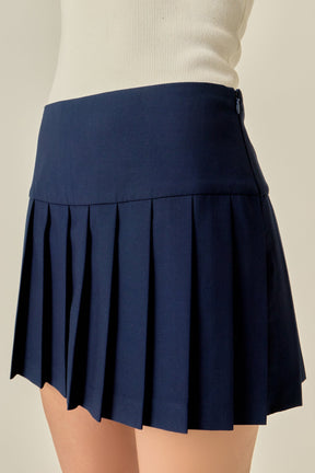 ENGLISH FACTORY - Pleats Detailed Mini Skort - SKORTS available at Objectrare