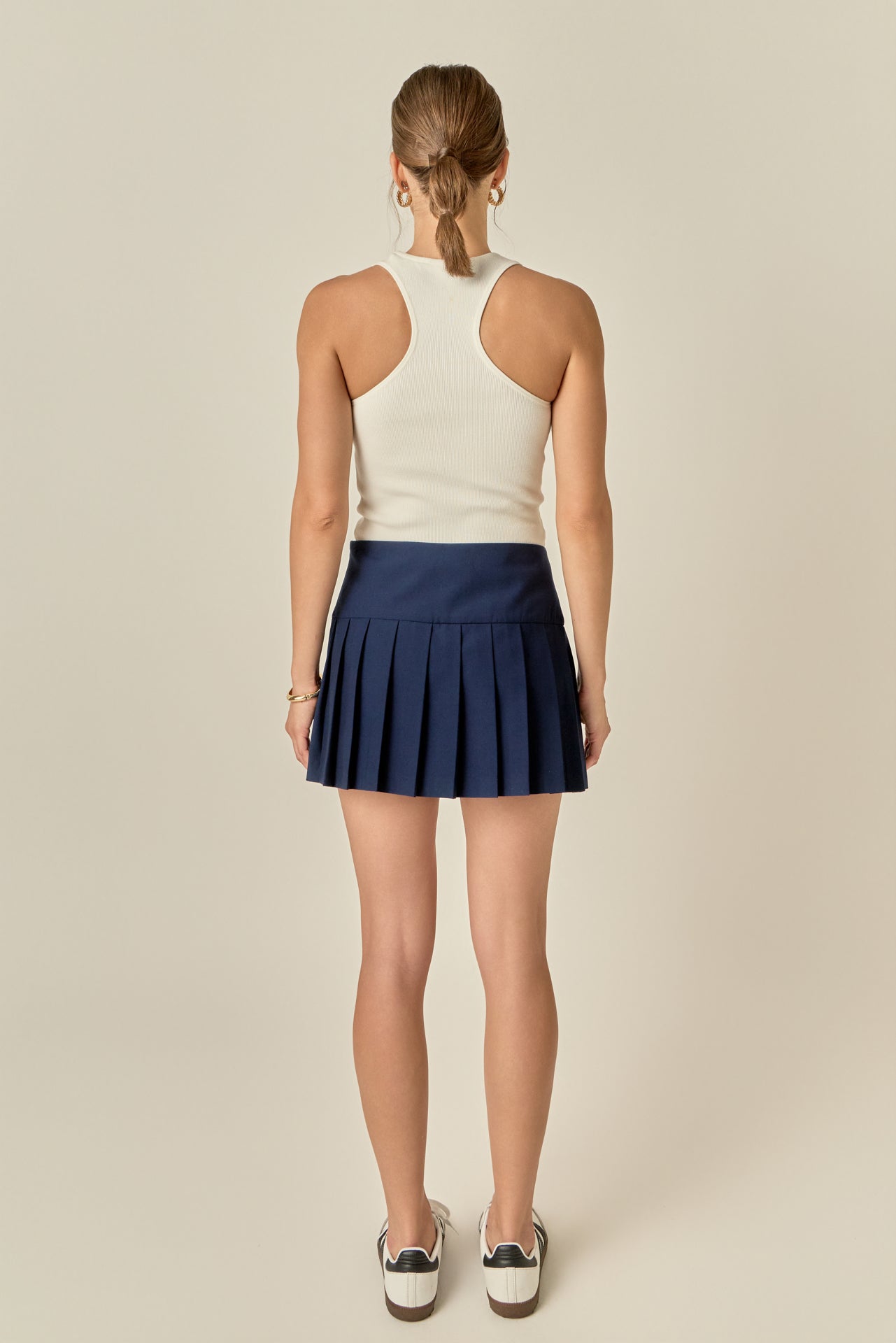 ENGLISH FACTORY - Pleats Detailed Mini Skort - SKORTS available at Objectrare