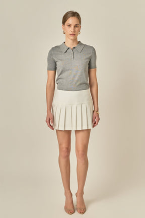 ENGLISH FACTORY - Pleats Detailed Mini Skort - SKORTS available at Objectrare