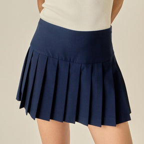 ENGLISH FACTORY - Pleats Detailed Mini Skort - SKORTS available at Objectrare