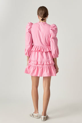 ENGLISH FACTORY - Smocking Detail Mini Dress - DRESSES available at Objectrare