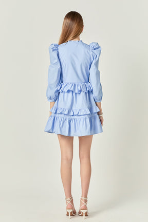 ENGLISH FACTORY - Smocking Detail Mini Dress - DRESSES available at Objectrare