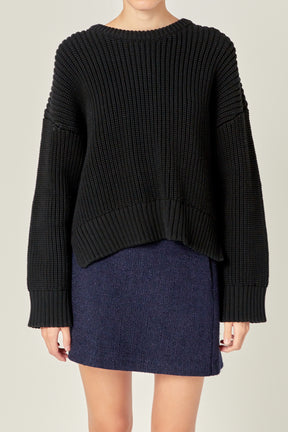 ENGLISH FACTORY - Oversize Ribbed Sweater - SWEATERS & KNITS available at Objectrare