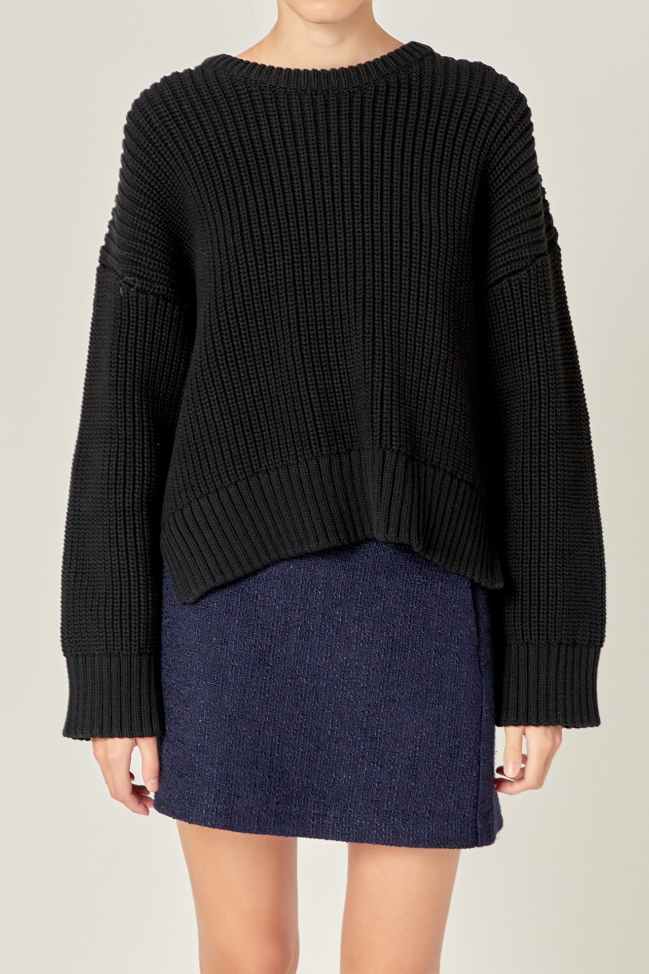 ENGLISH FACTORY - English Factory - Oversize Ribbed Sweater - SWEATERS & KNITS available at Objectrare