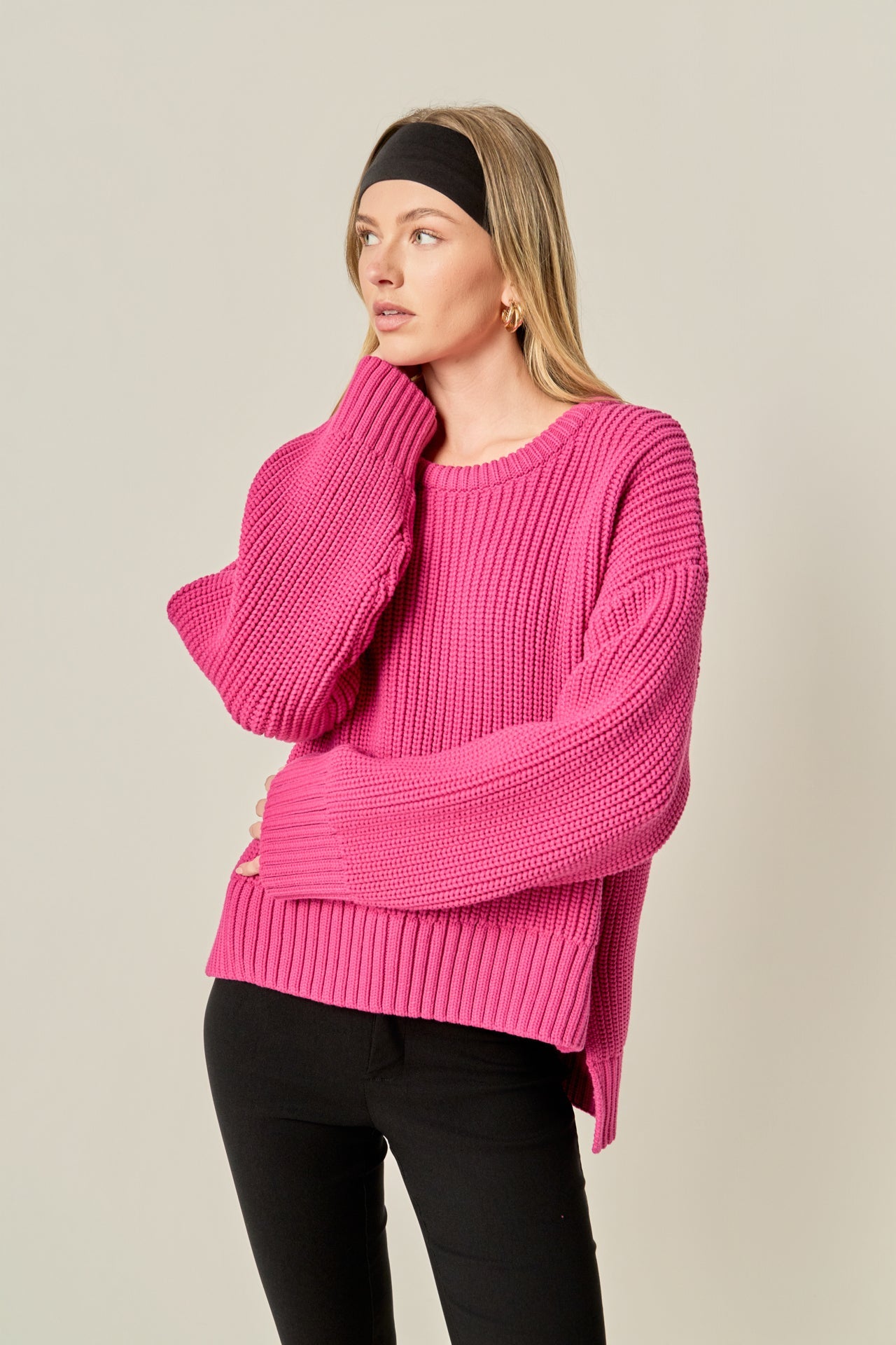ENGLISH FACTORY - Oversize Ribbed Sweater - SWEATERS & KNITS available at Objectrare