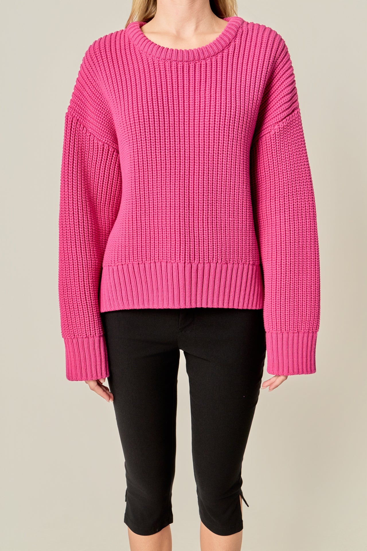 ENGLISH FACTORY - Oversize Ribbed Sweater - SWEATERS & KNITS available at Objectrare