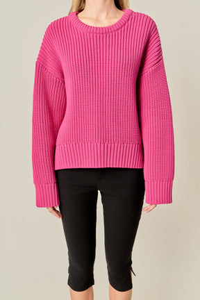 ENGLISH FACTORY - Oversize Ribbed Sweater - SWEATERS & KNITS available at Objectrare
