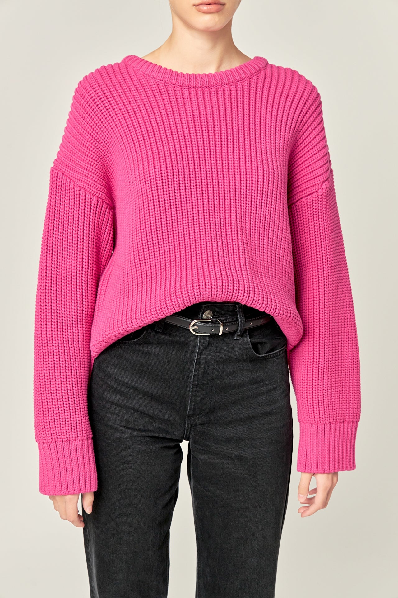 ENGLISH FACTORY - Oversize Ribbed Sweater - SWEATERS & KNITS available at Objectrare