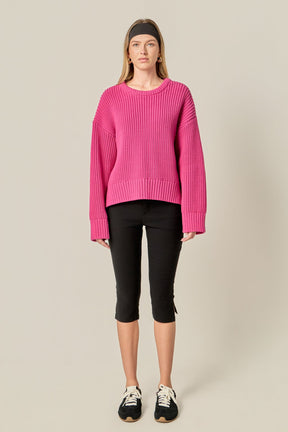ENGLISH FACTORY - Oversize Ribbed Sweater - SWEATERS & KNITS available at Objectrare