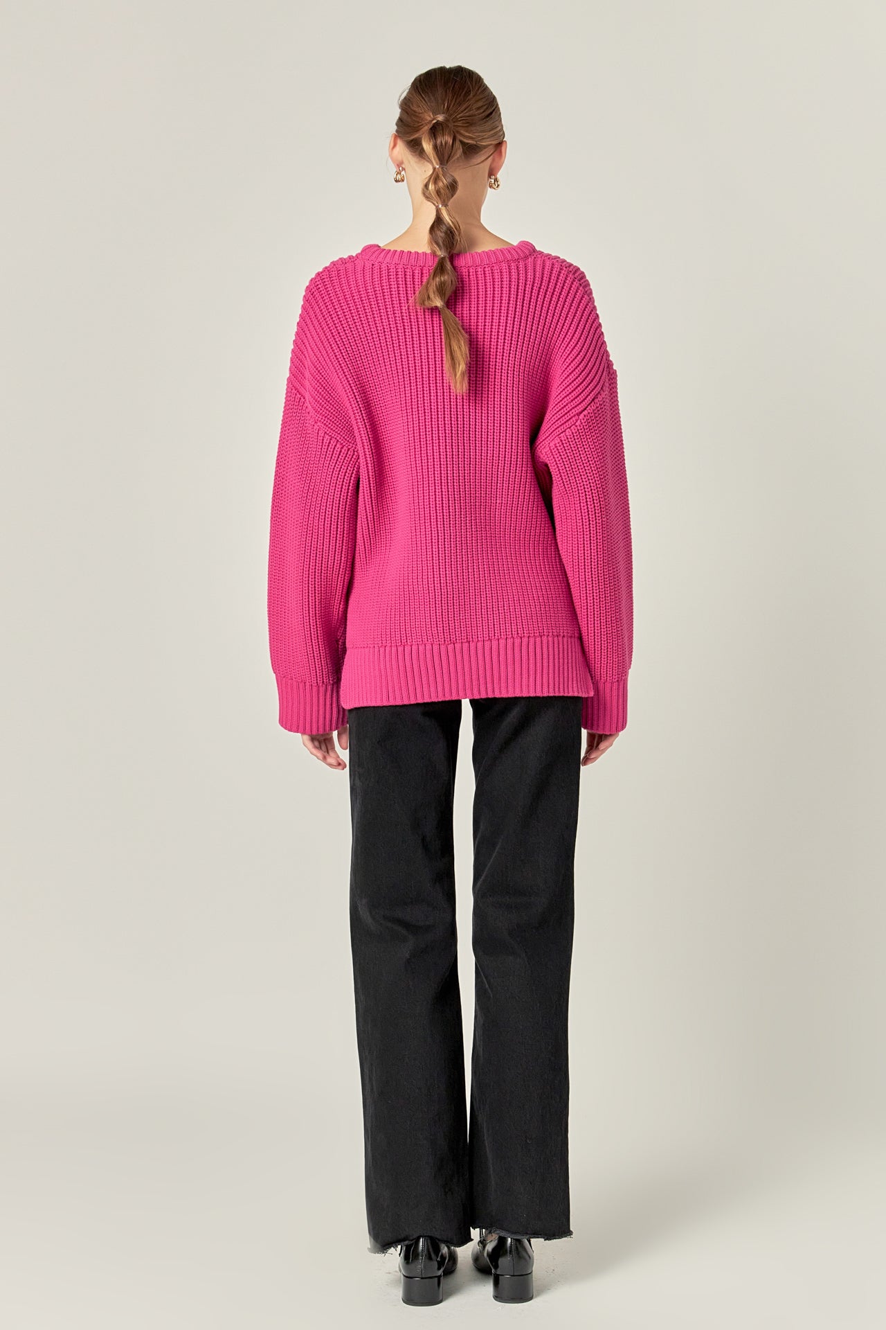 ENGLISH FACTORY - Oversize Ribbed Sweater - SWEATERS & KNITS available at Objectrare