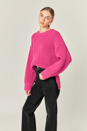 ENGLISH FACTORY - Oversize Ribbed Sweater - SWEATERS & KNITS available at Objectrare