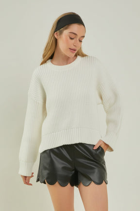 ENGLISH FACTORY - Oversize Ribbed Sweater - SWEATERS & KNITS available at Objectrare