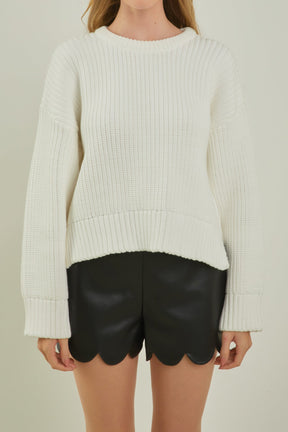 ENGLISH FACTORY - Oversize Ribbed Sweater - SWEATERS & KNITS available at Objectrare