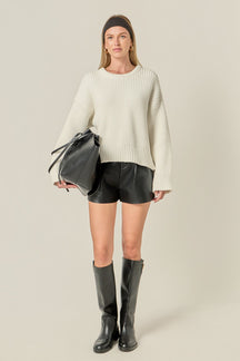 ENGLISH FACTORY - Oversize Ribbed Sweater - SWEATERS & KNITS available at Objectrare