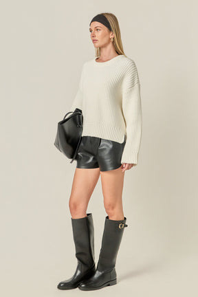 ENGLISH FACTORY - Oversize Ribbed Sweater - SWEATERS & KNITS available at Objectrare