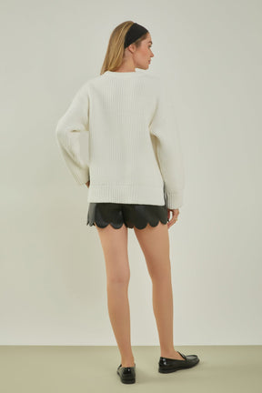 ENGLISH FACTORY - Oversize Ribbed Sweater - SWEATERS & KNITS available at Objectrare