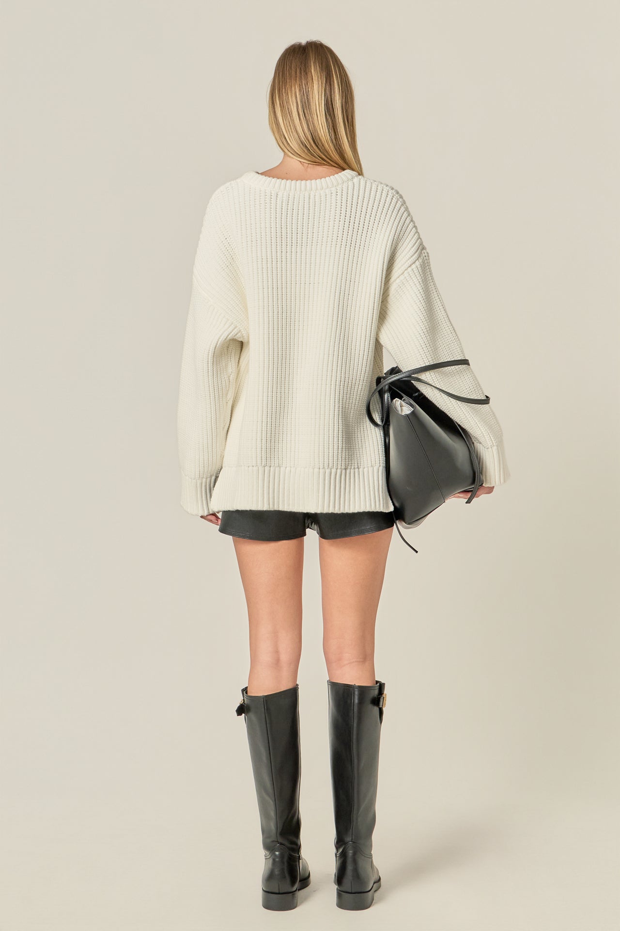 ENGLISH FACTORY - Oversize Ribbed Sweater - SWEATERS & KNITS available at Objectrare
