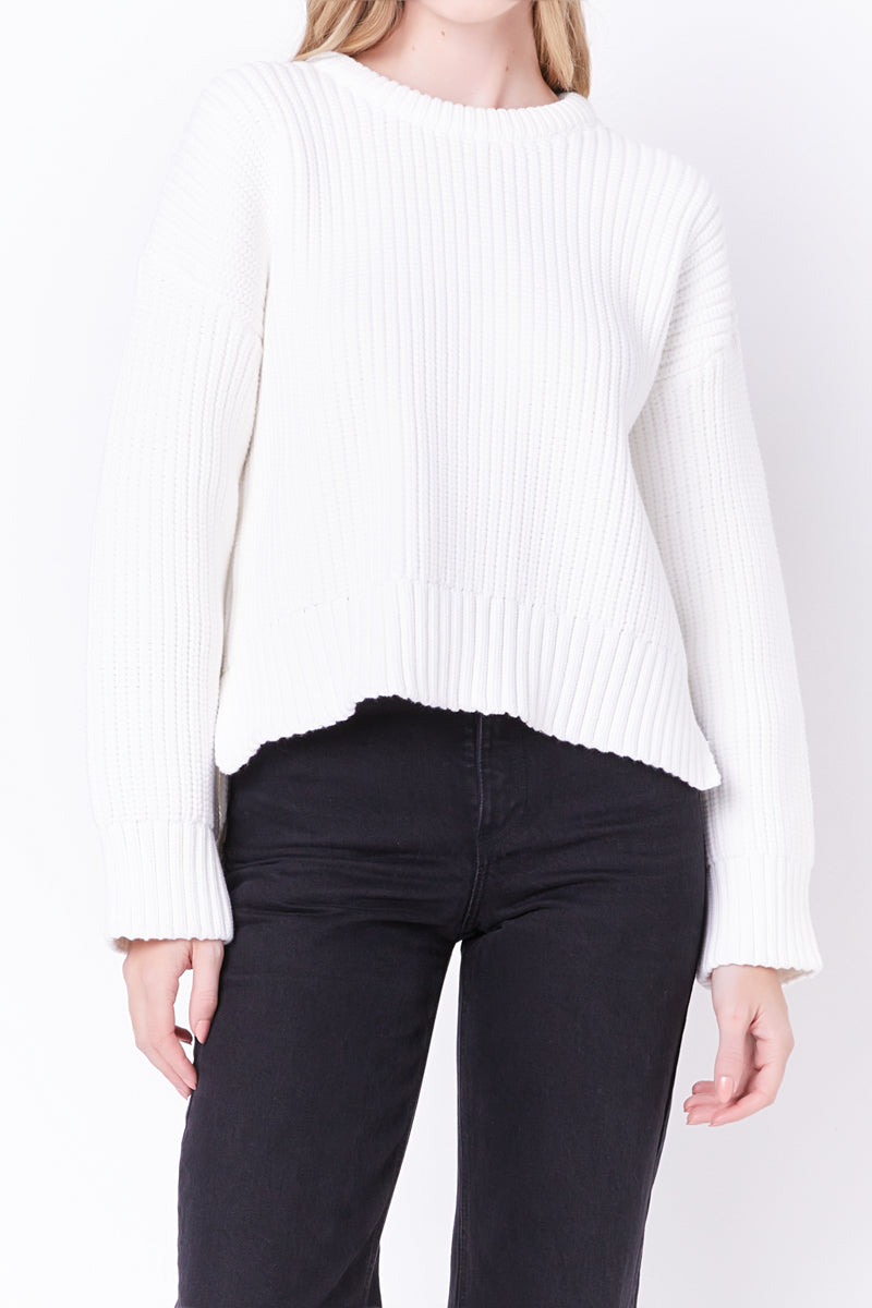 ENGLISH FACTORY - Oversize Ribbed Sweater - SWEATERS & KNITS available at Objectrare