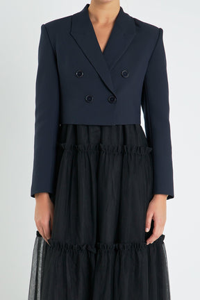 ENGLISH FACTORY - Double Breasted Button Blazer - JACKETS available at Objectrare