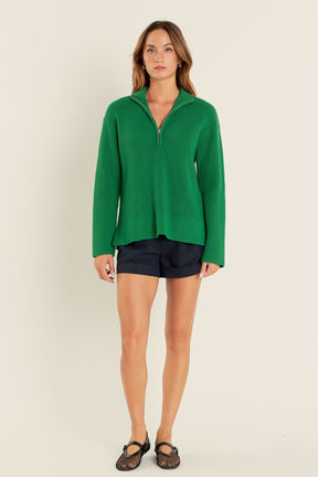 ENGLISH FACTORY - High-waisted Cuffed Shorts in Navy - SHORTS available at Objectrare