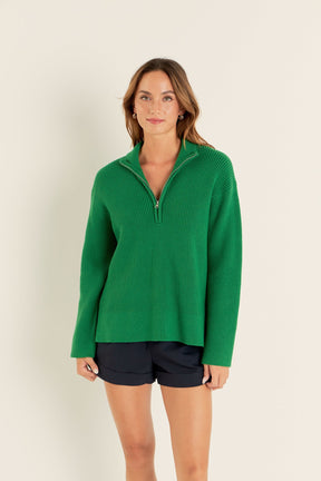 ENGLISH FACTORY - High-waisted Cuffed Shorts in Navy - SHORTS available at Objectrare