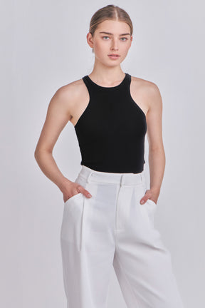 ENDLESS ROSE - Sleeveless Basic Knit Top - TOPS available at Objectrare