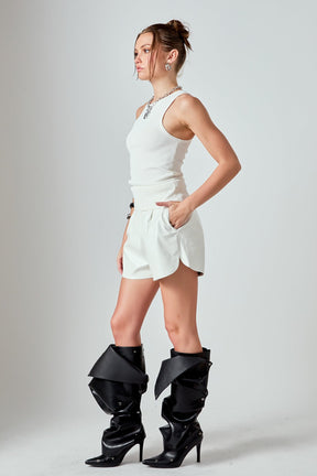 ENDLESS ROSE - Sleeveless Basic Knit Top - TOPS available at Objectrare